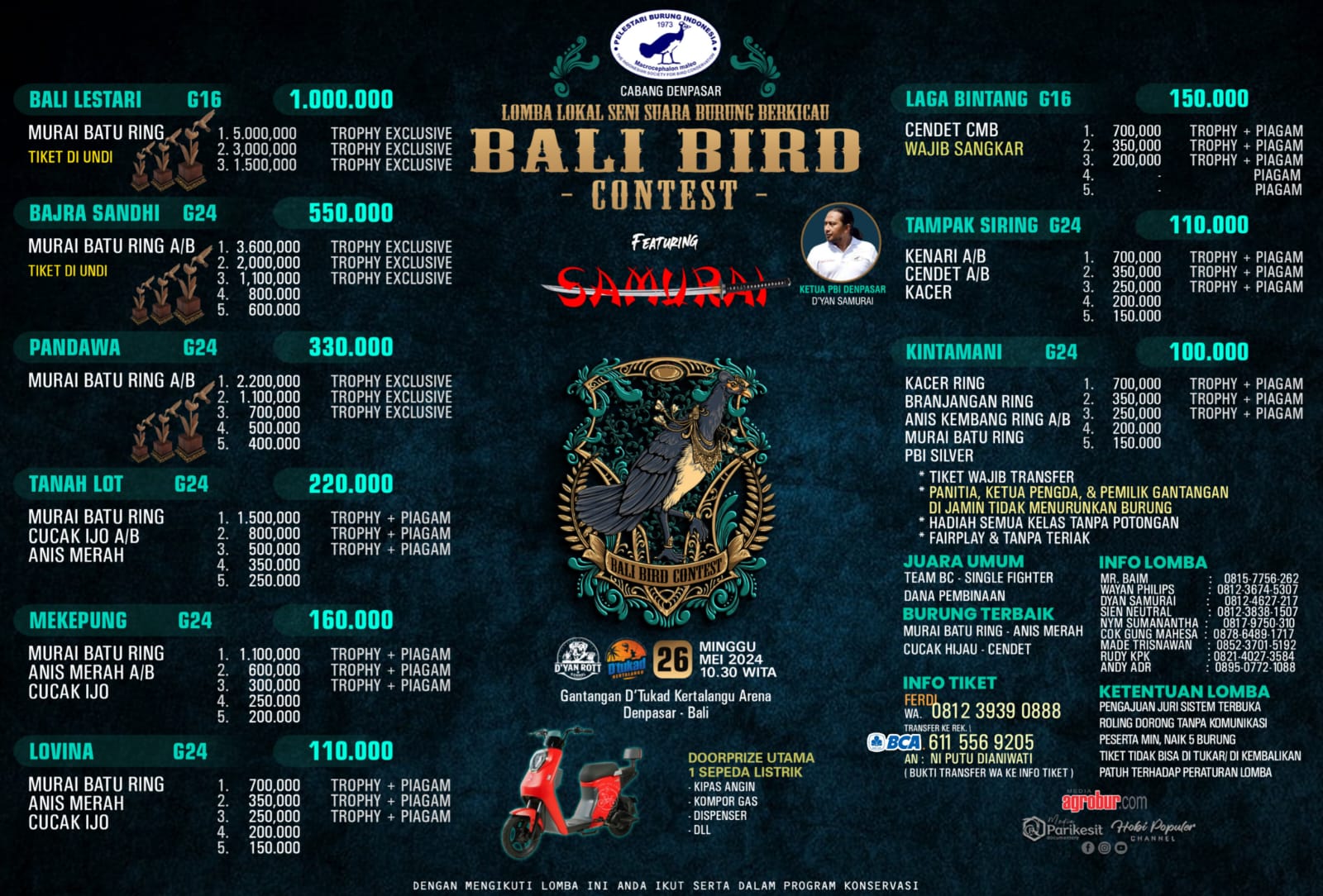 bali bird contest